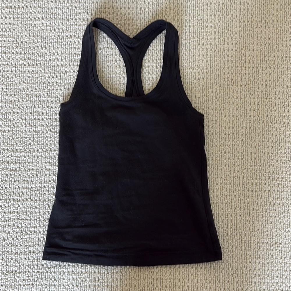 Lululemon Athletica Black Fitted Sleeveless Tank Top